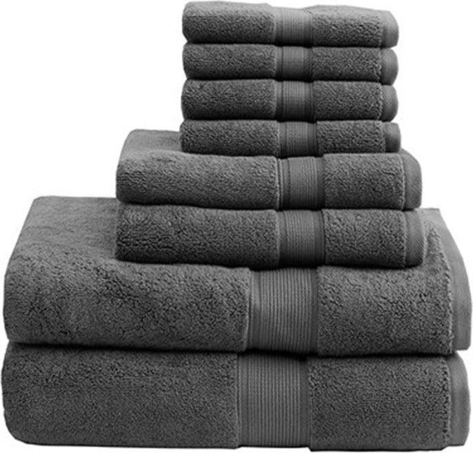 Olliix.com Bath Towels - 800GSM 8-Piece Towel Set Gary