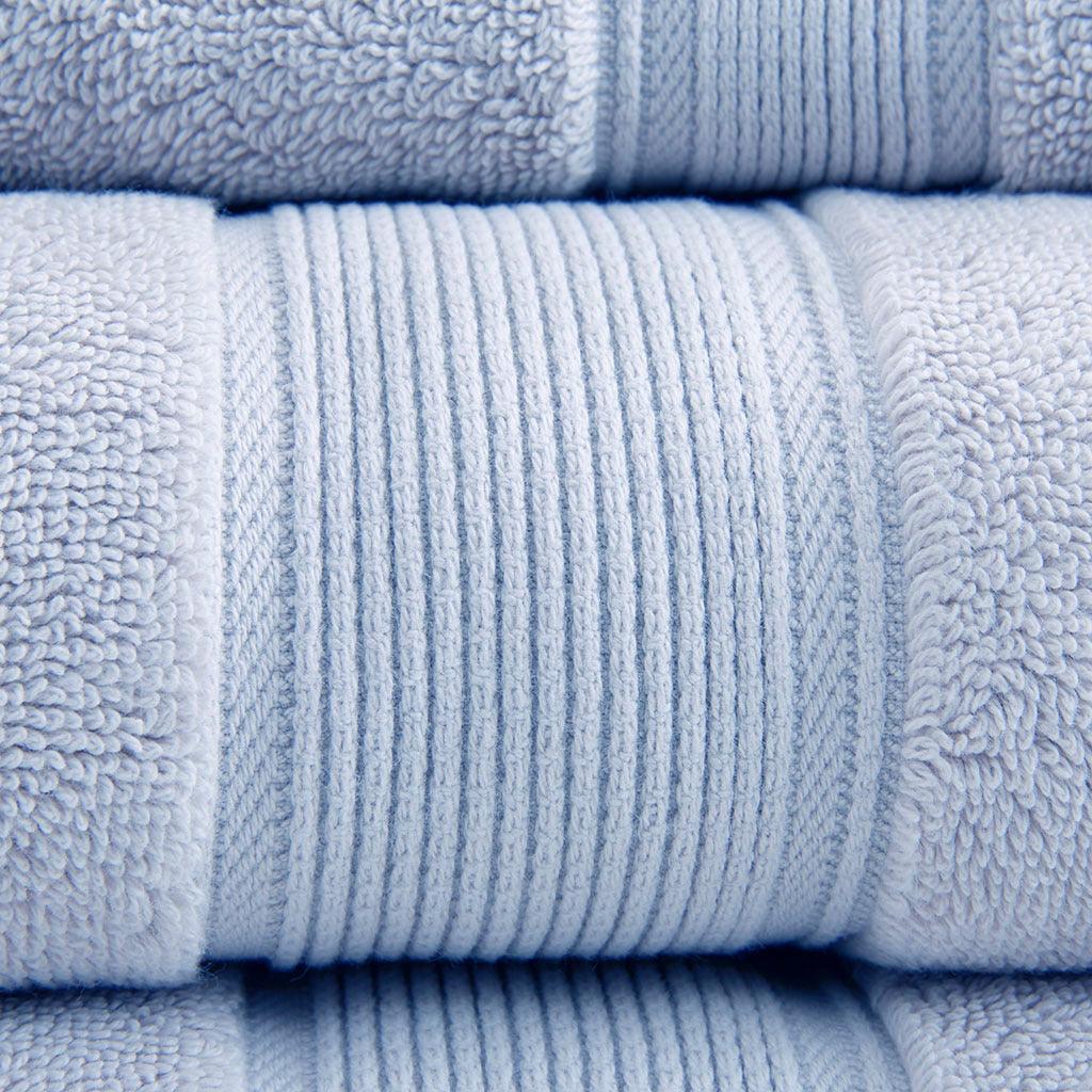 Olliix.com Bath Towels - 800GSM 8-Piece Towel Set Light Blue