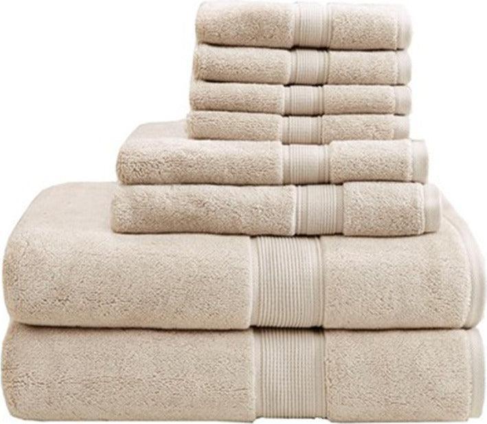 Olliix.com Bath Towels - 800GSM 8-Piece Towel Set Natural