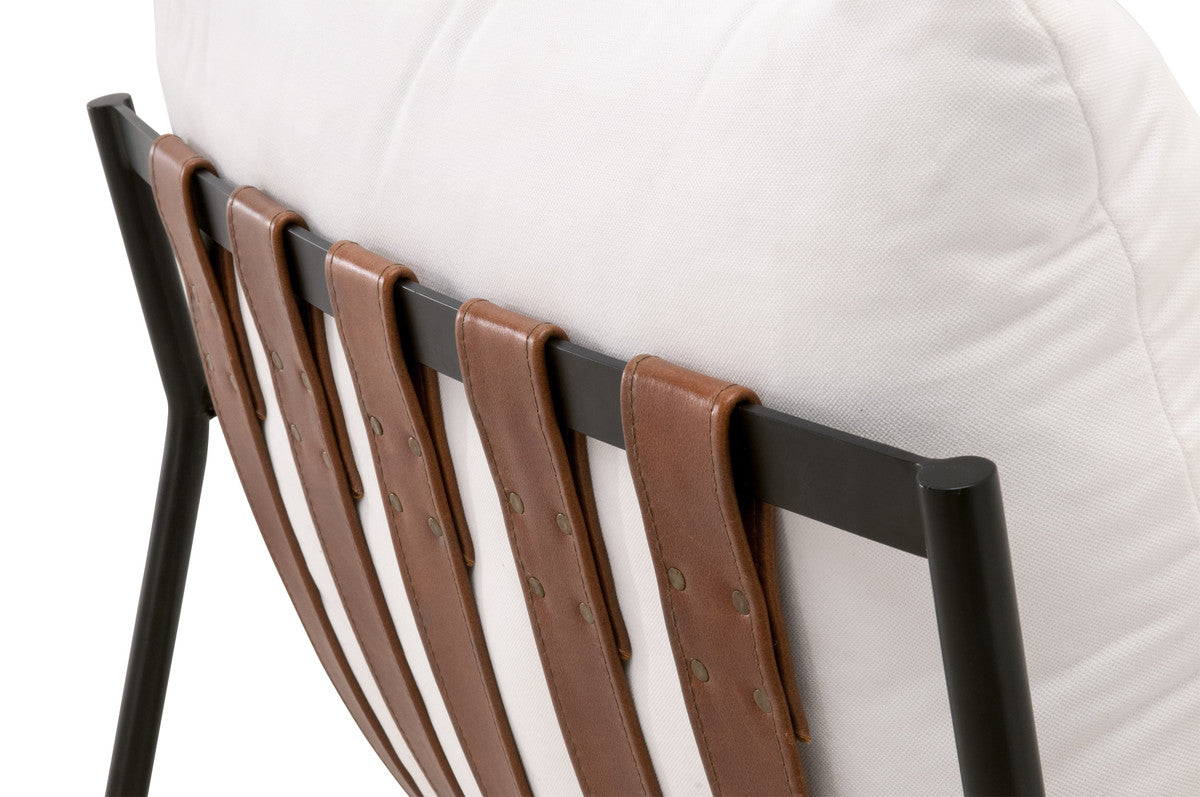 Essentials For Living Accent Chairs - Brando Club Chair, Natural Gray Oak, Black Iron