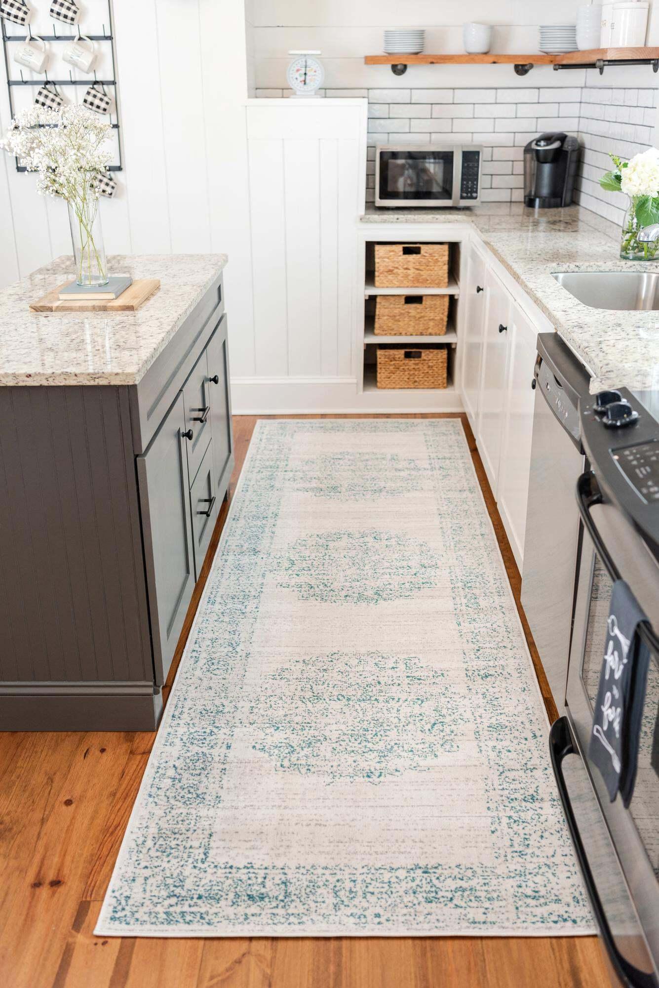 Unique Loom Indoor Rugs - Aarhus 2' x 6' Runner Rug Cream