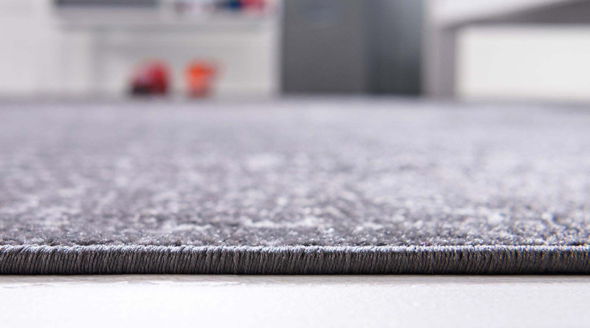 Unique Loom Indoor Rugs - Aarhus 2' x 6' Runner Rug Dark Gray