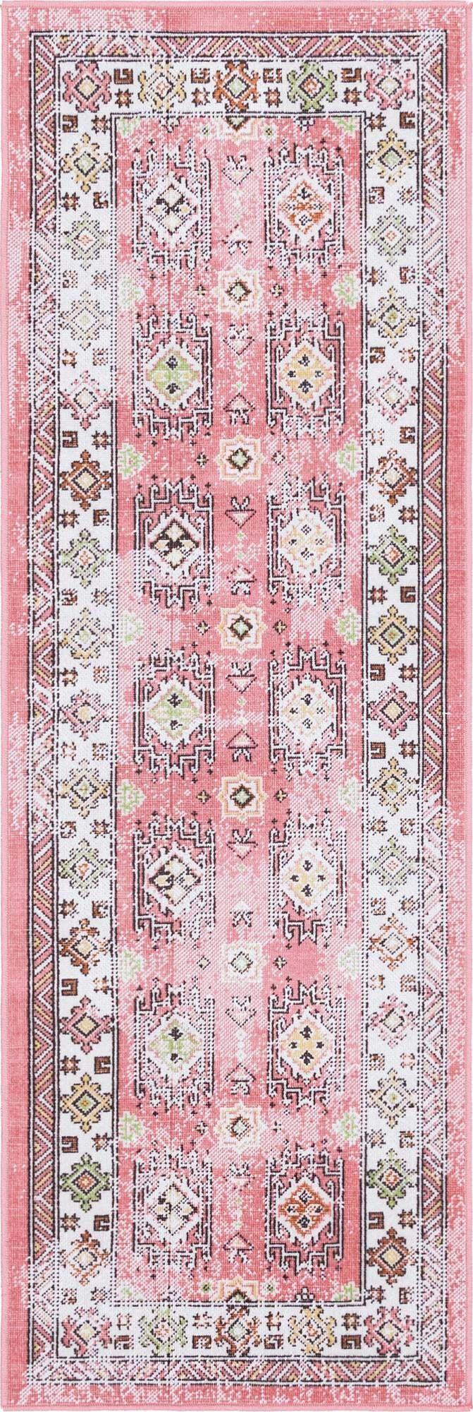 Unique Loom Indoor Rugs - Aarhus 2' x 6' Runner Rug Rose