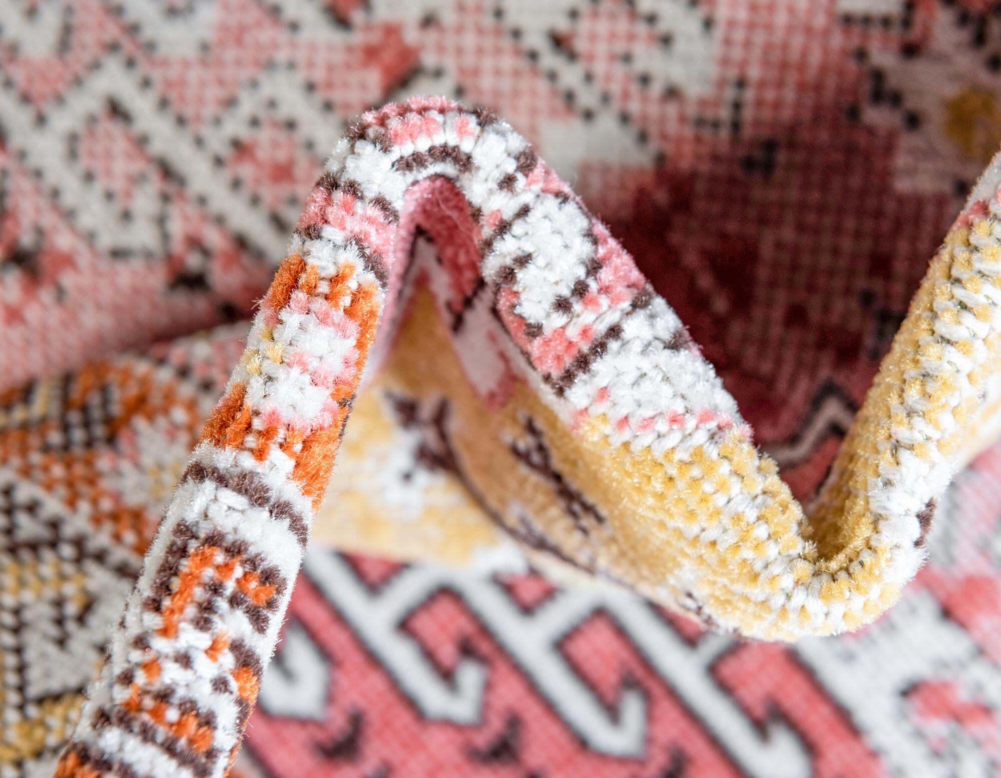 Unique Loom Indoor Rugs - Aarhus 2' x 6' Runner Rug Rose