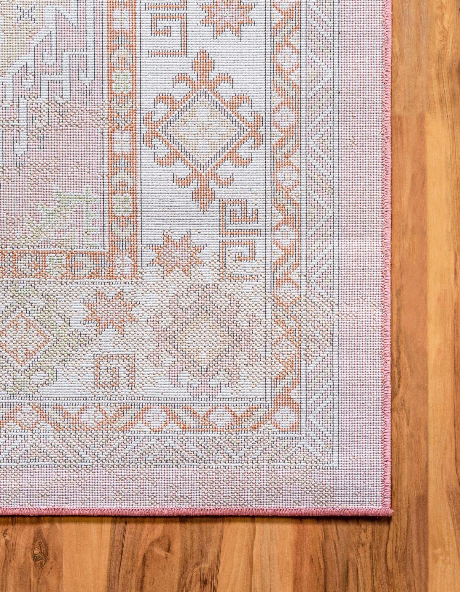Unique Loom Indoor Rugs - Aarhus 2' x 6' Runner Rug Rose