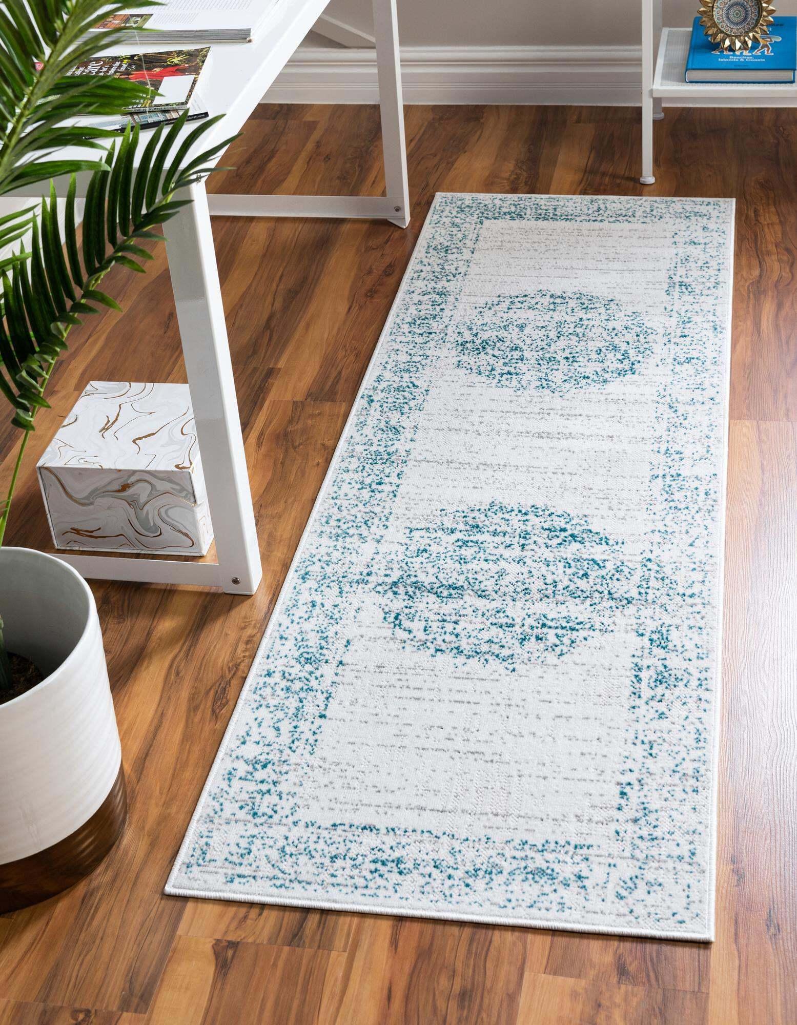 Unique Loom Indoor Rugs - Aarhus 3' x 10' Runner Rug Cream