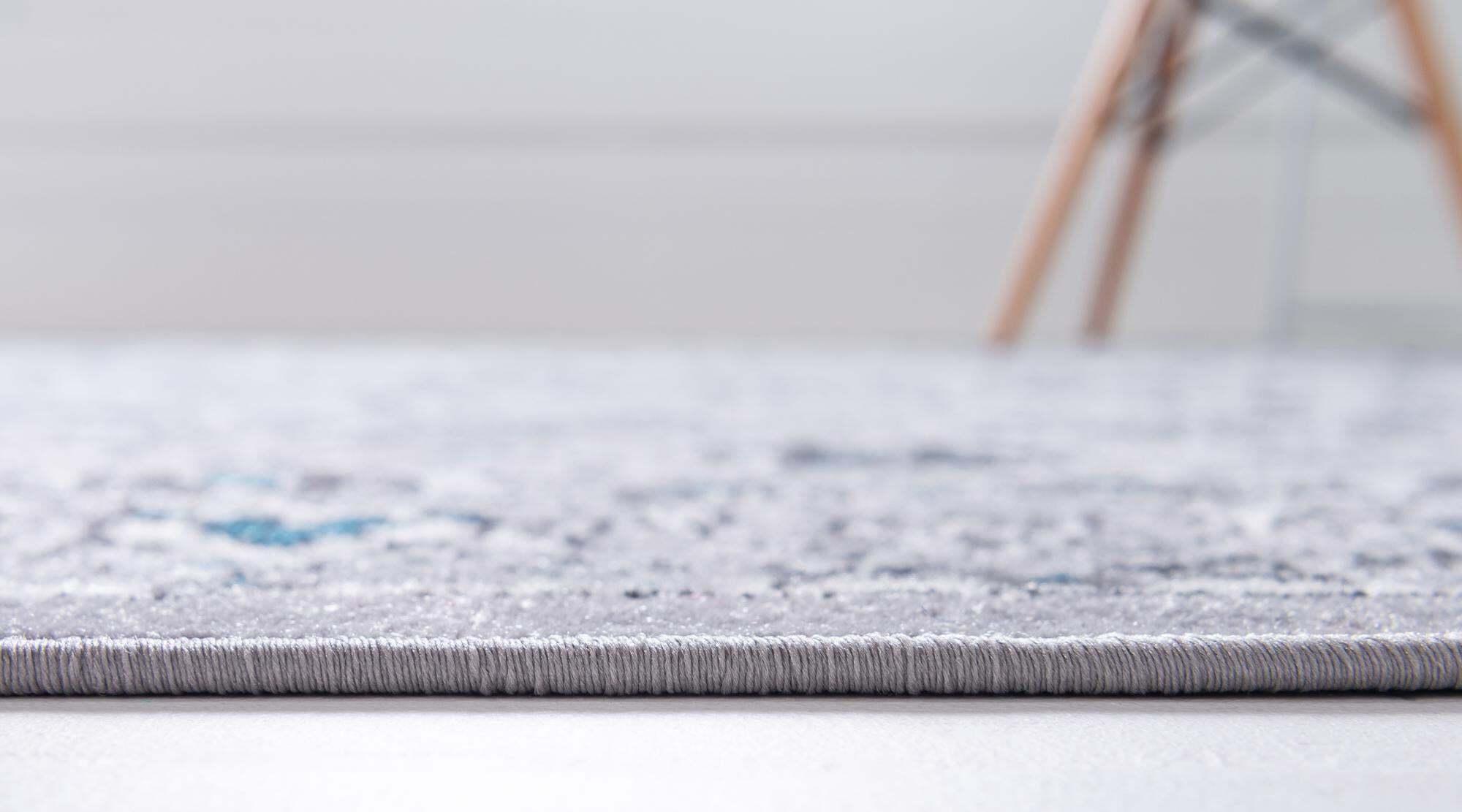 Unique Loom Indoor Rugs - Aarhus 3' x 5' Rectangle Rug Gray & Ivory