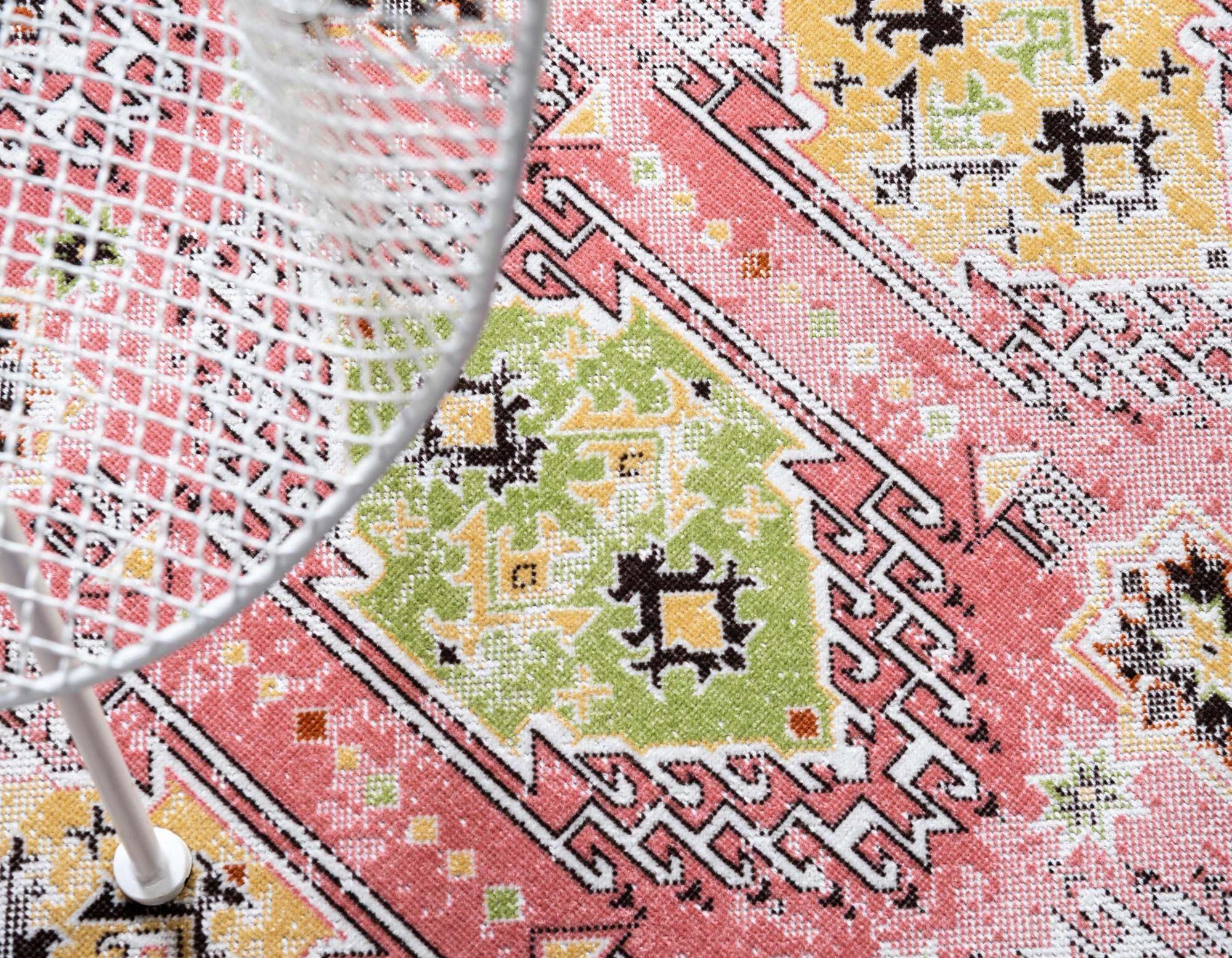 Unique Loom Indoor Rugs - Aarhus 6' x 9' Rectangle Rug Rose
