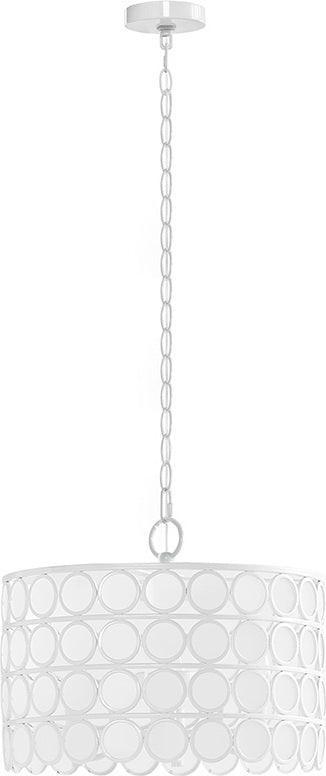 Olliix.com Ceiling Lights - Abbot 4-Light Drum-shaped Chandelier White