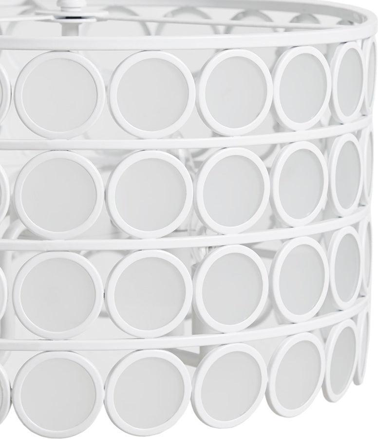 Olliix.com Ceiling Lights - Abbot 4-Light Drum-shaped Chandelier White