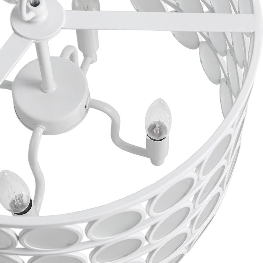 Olliix.com Ceiling Lights - Abbot 4-Light Drum-shaped Chandelier White