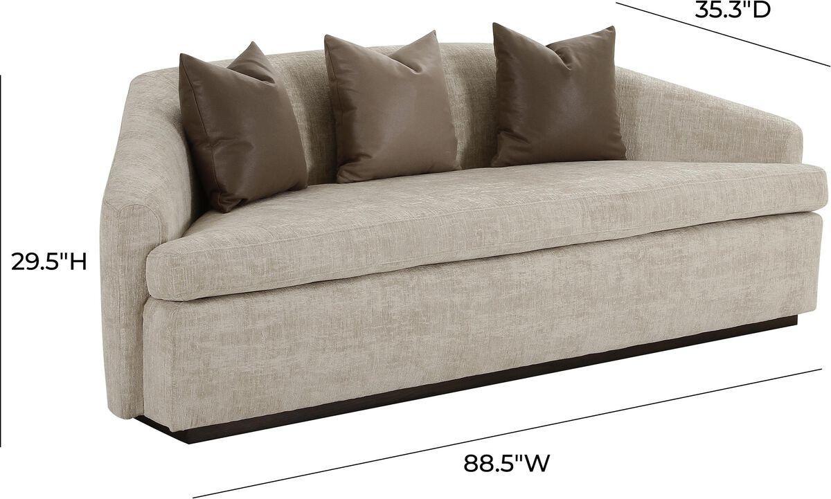 Tov Furniture Sofas & Couches - Abreeyah Beige Velvet Sofa