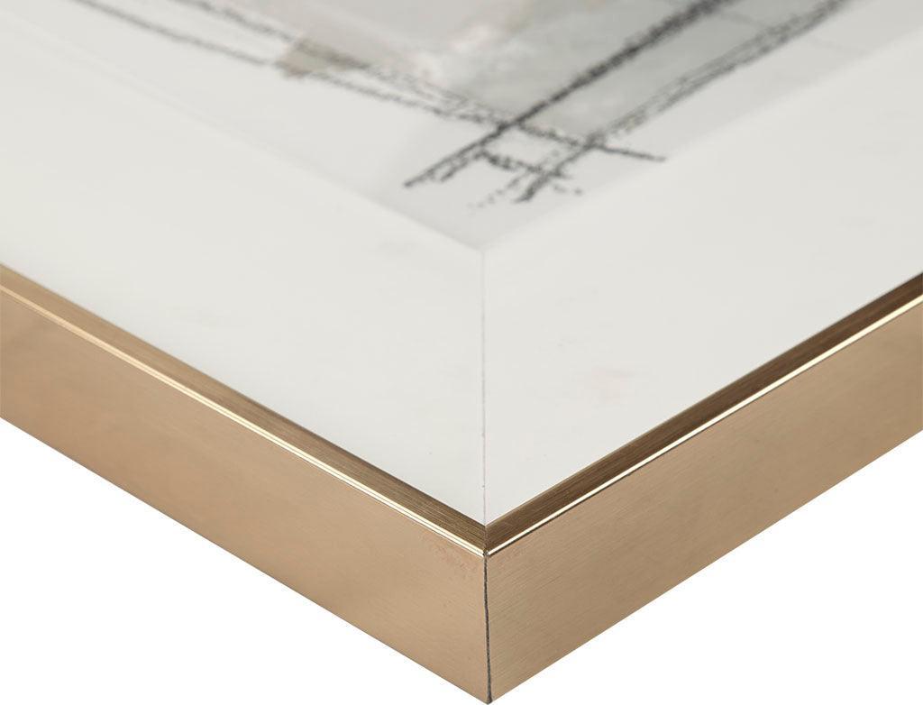 Olliix.com Wall Art - Abstract Modern/Contemporary Reveal Double Matted Framed Glass Wall Art 20.7x24.7x1.57" Neutral