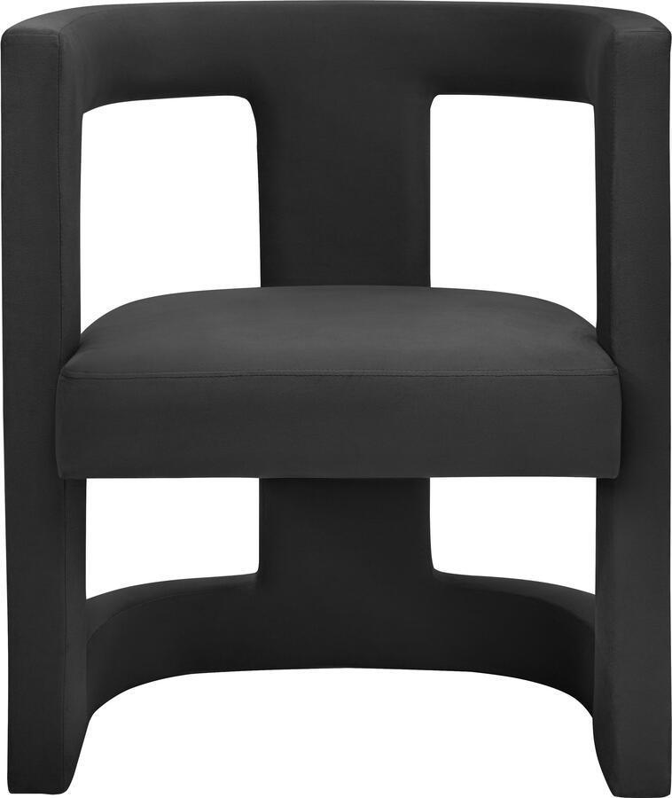 Tov Furniture Accent Chairs - Ada Black Velvet Chair Black