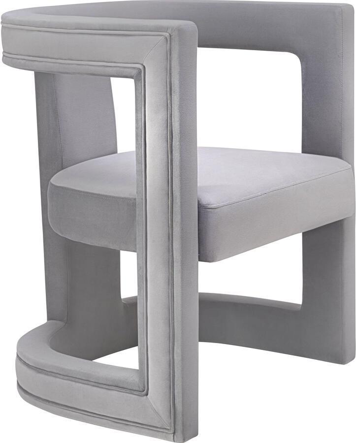 Tov Furniture Accent Chairs - Ada Grey Velvet Chair