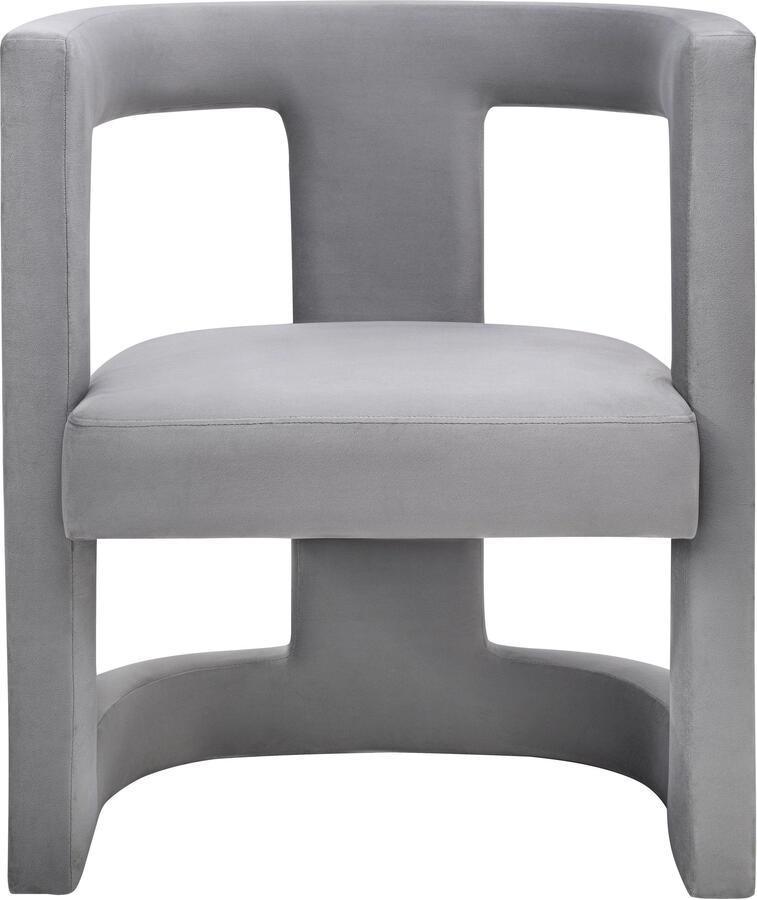 Tov Furniture Accent Chairs - Ada Grey Velvet Chair