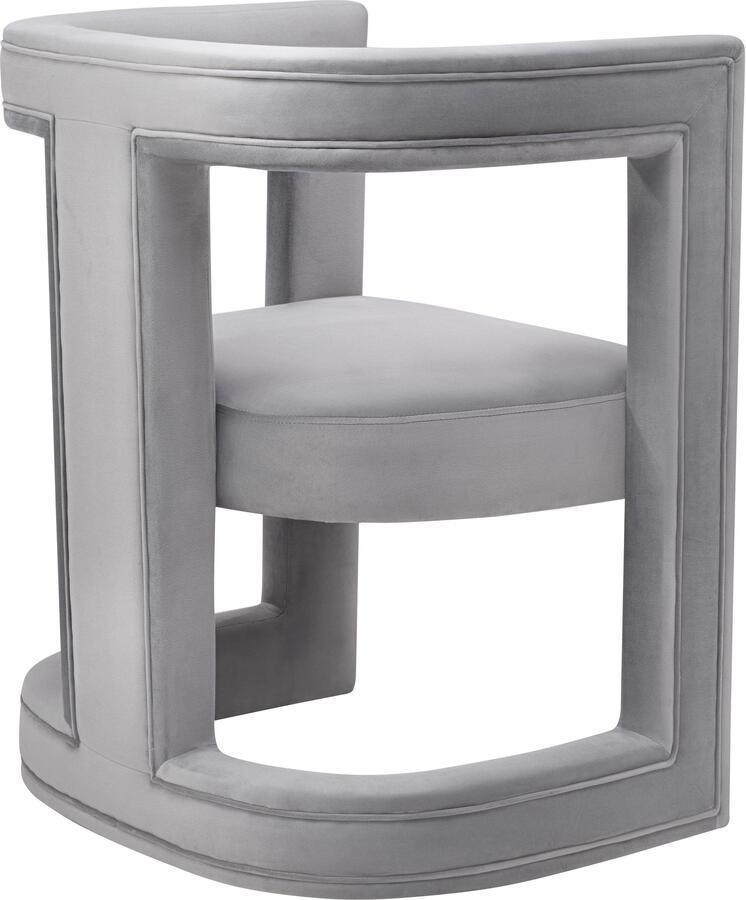 Tov Furniture Accent Chairs - Ada Grey Velvet Chair