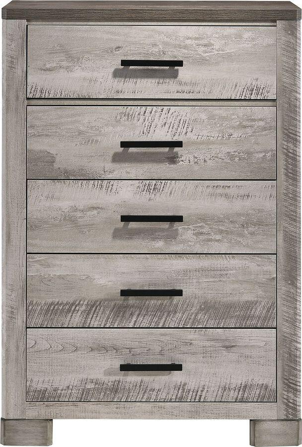 Elements Chest of Drawers - Adam 5-Drawer Chest Gray