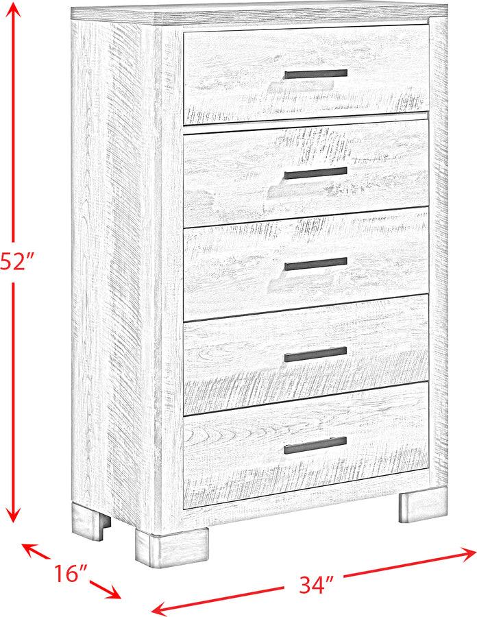 Elements Chest of Drawers - Adam 5-Drawer Chest Gray