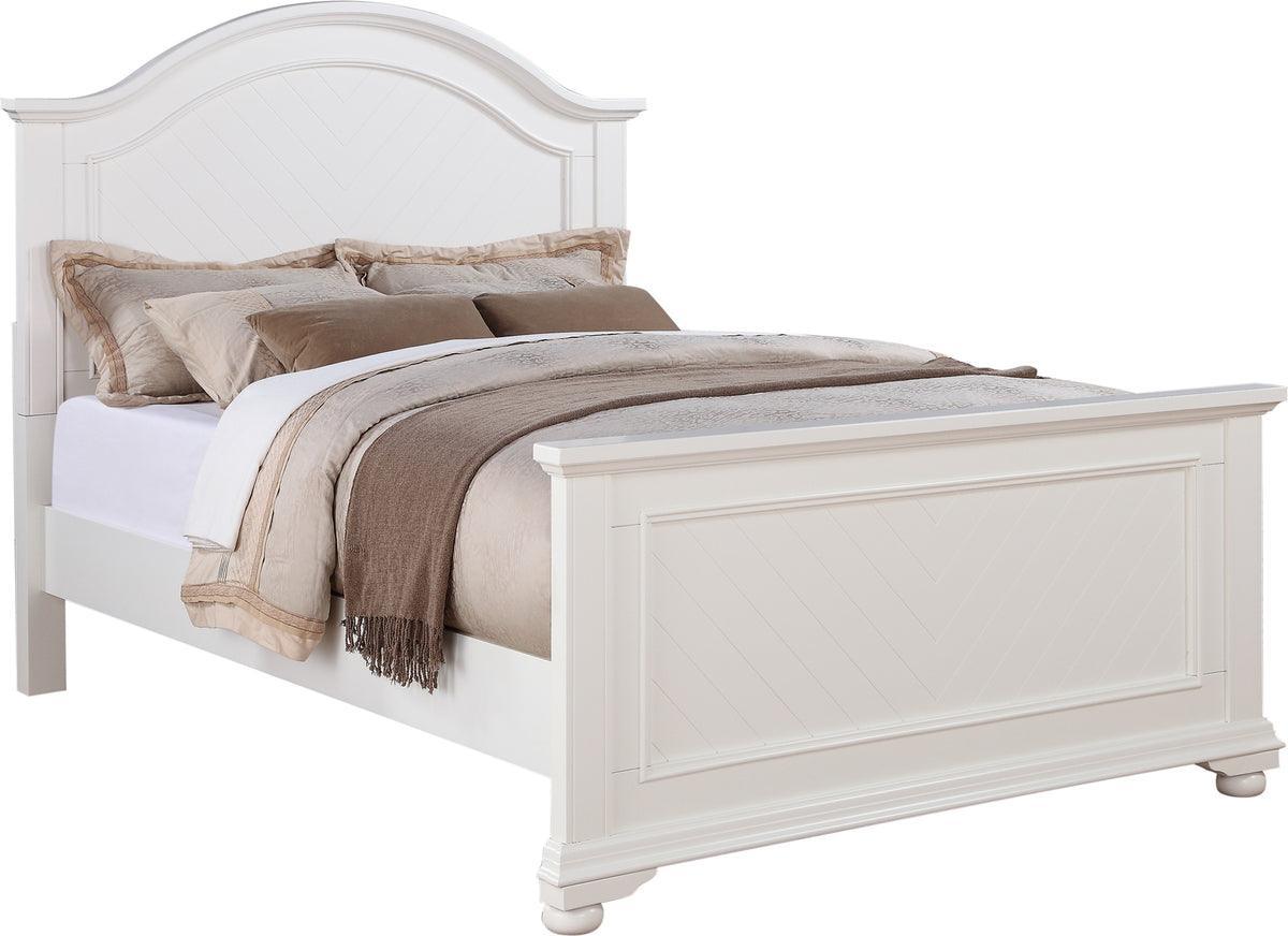 Elements Bedroom Sets - Addison White Queen Panel 4PC Bedroom Set