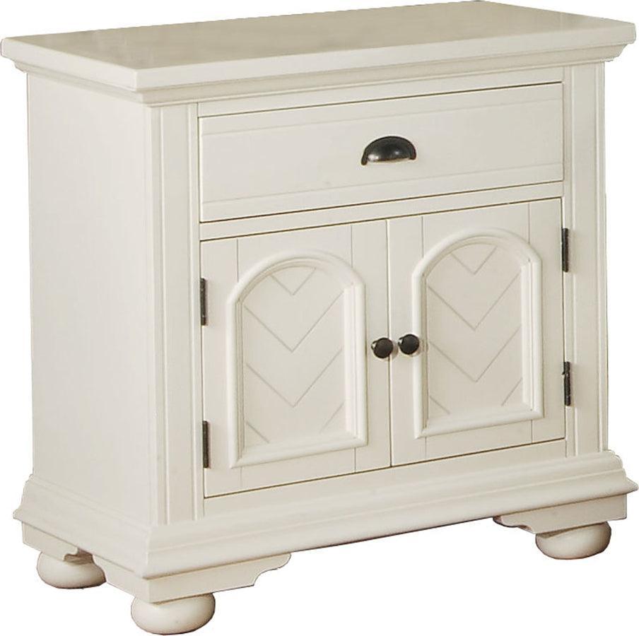 Elements Bedroom Sets - Addison White Queen Panel 4PC Bedroom Set