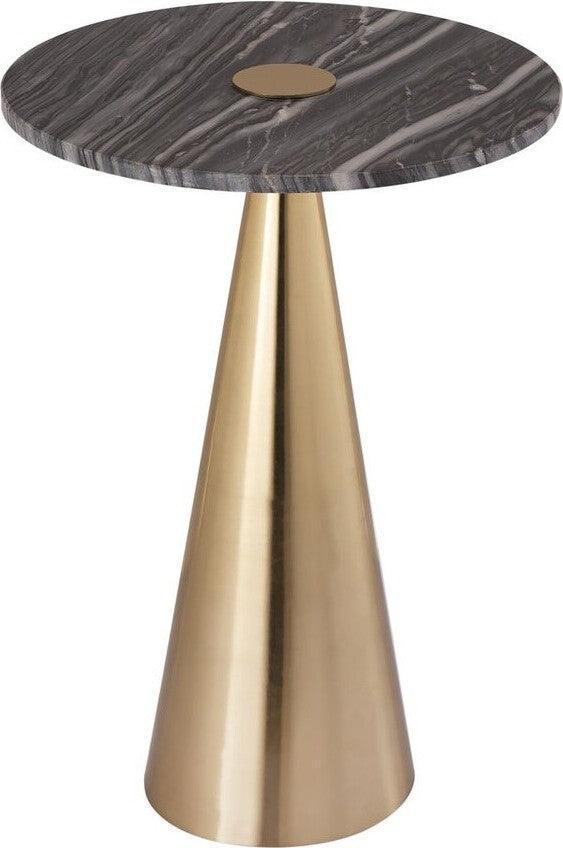 Tov Furniture Side & End Tables - Addyson Side Table Gray & Gold
