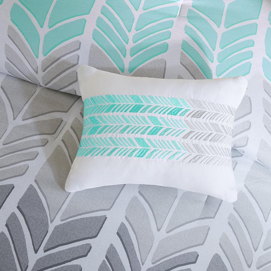 Olliix.com Comforters & Blankets - Adel Comforter Set Aqua Full/Queen