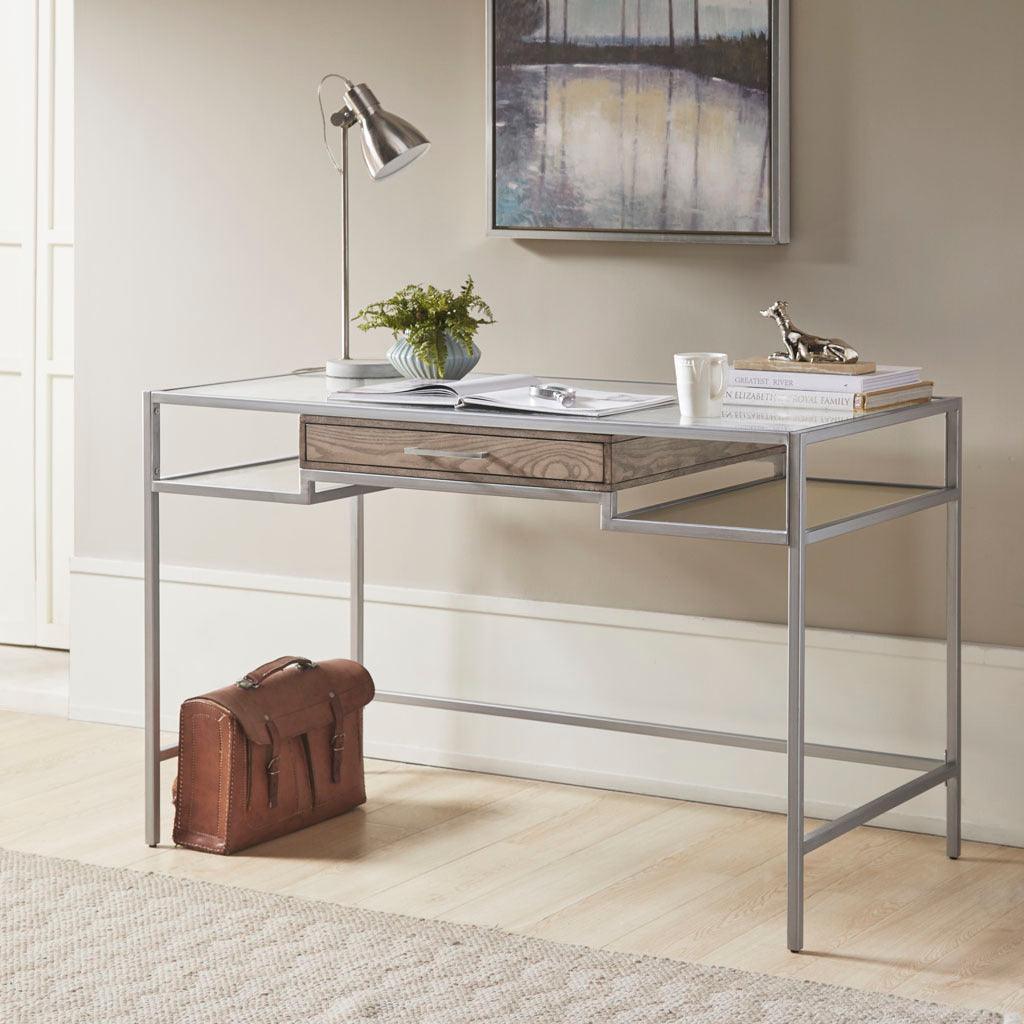 Olliix.com Desks - Adela Writing Desk Antique Silver