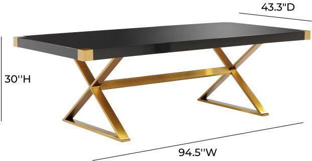 Tov Furniture Dining Tables - Adeline Black Lacquer Dining Table
