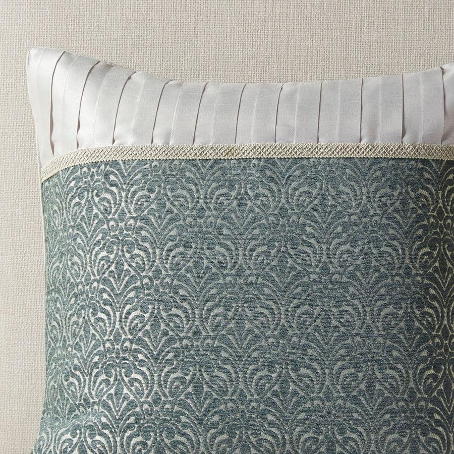 Olliix.com Comforters & Blankets - Adelphia Jacquard Comforter Set With Euro Shams And Dec Pillows Slate Blue King