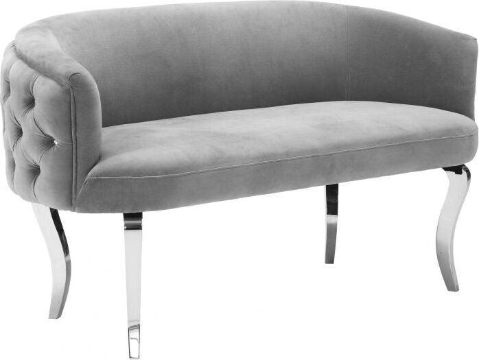 Tov Furniture Loveseats - Adina Gray Velvet Loveseat