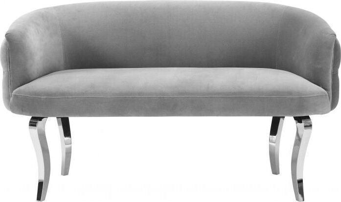 Tov Furniture Loveseats - Adina Gray Velvet Loveseat