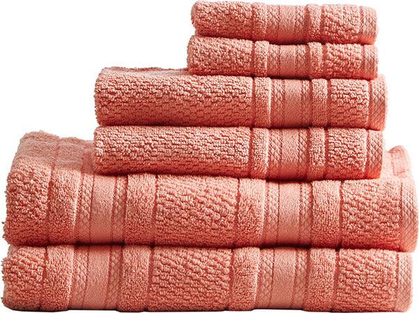 Olliix.com Bath Towels - Adrien Super Soft 6 Piece Cotton Towel Set Teal