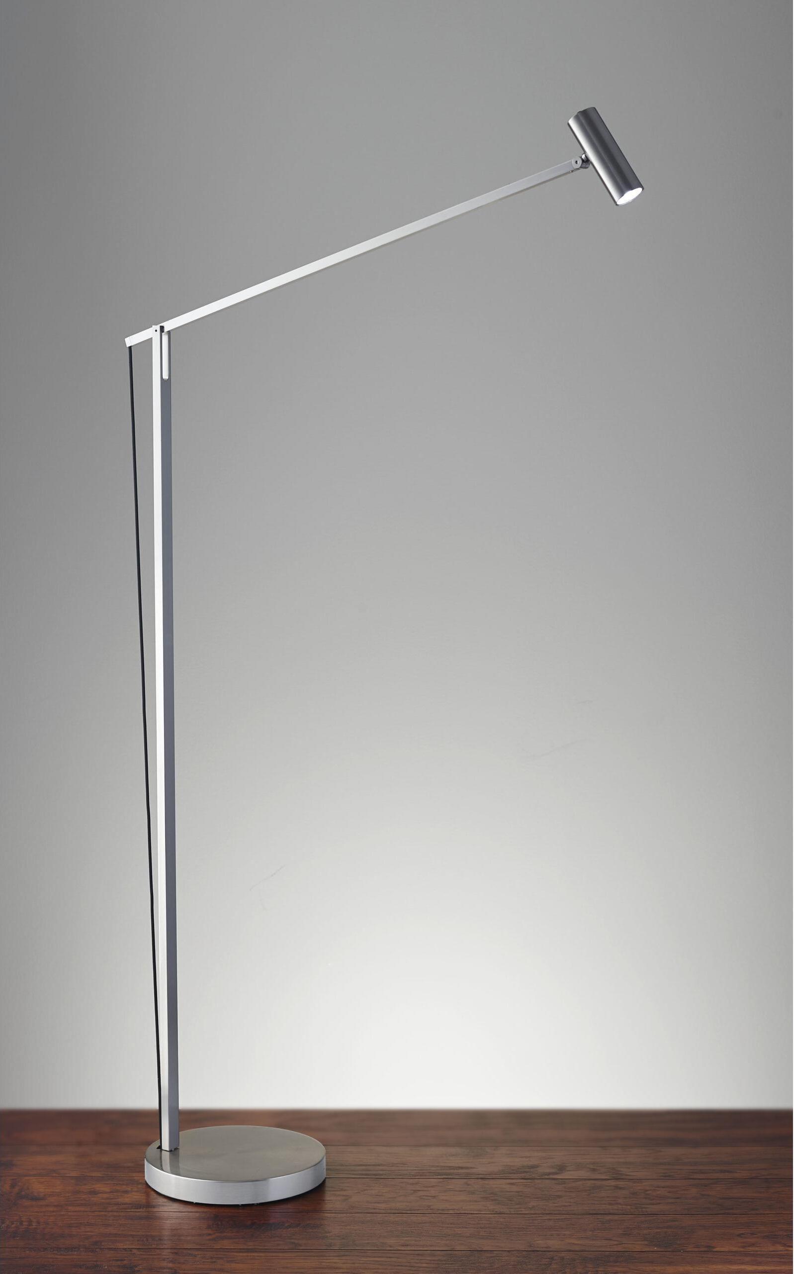 Adesso Floor Lamps - ADS360 Crane Floor Lamp Brushed Steel