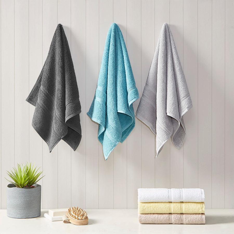 Olliix.com Bath Towels - Aegean 100% Turkish Cotton 6 Piece Towel Set Gray