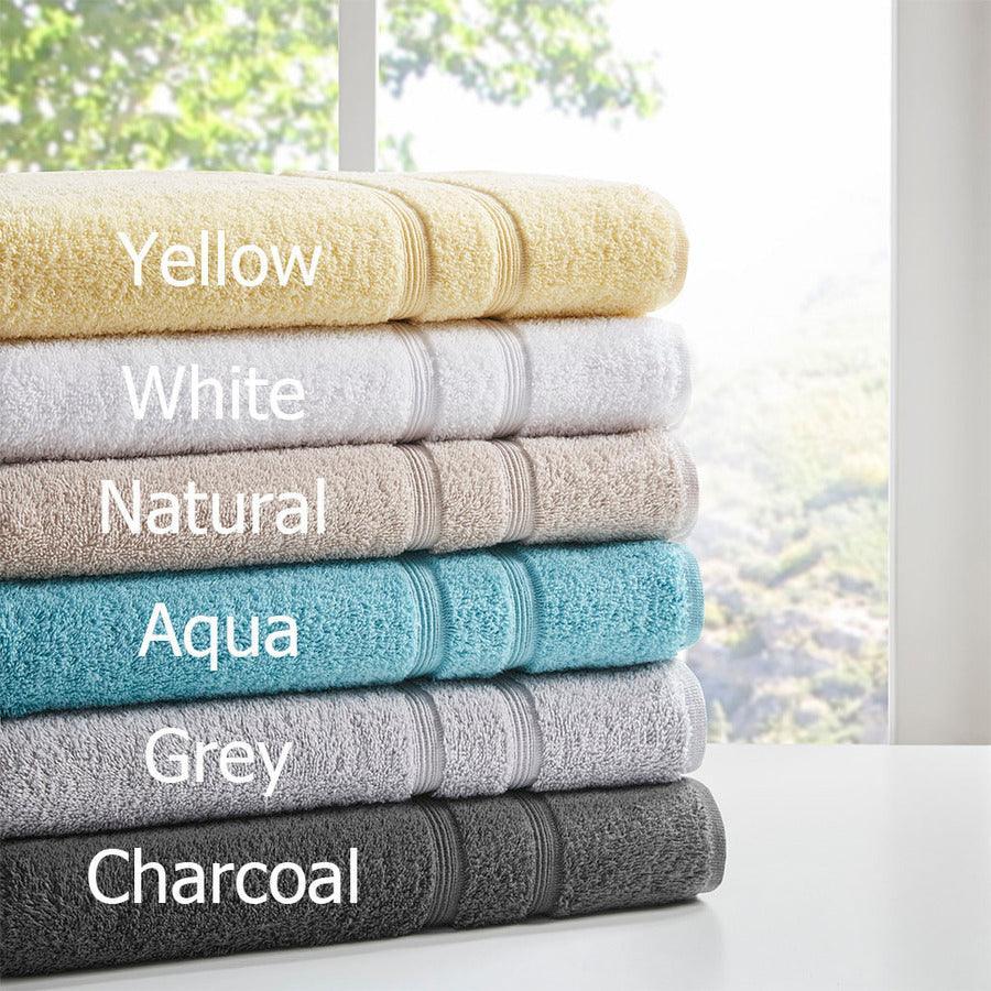 Olliix.com Bath Towels - Aegean 100% Turkish Cotton 6 Piece Towel Set White