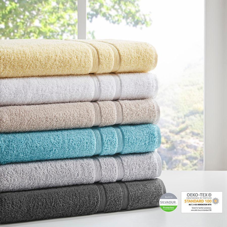 Olliix.com Bath Towels - Aegean 100% Turkish Cotton 6 Piece Towel Set White