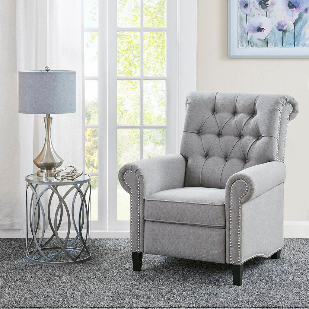 Olliix.com Recliners - Aidan Push Back Recliner Gray