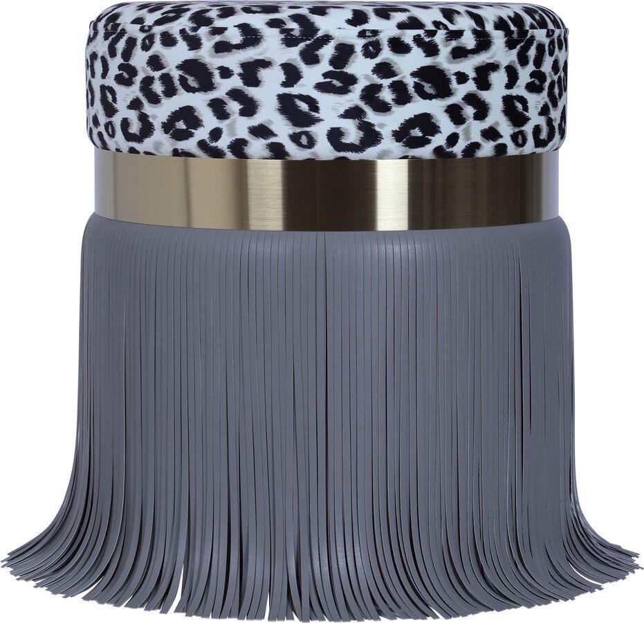 Tov Furniture Ottomans & Stools - Ajani Upholstered Ottoman in Grey