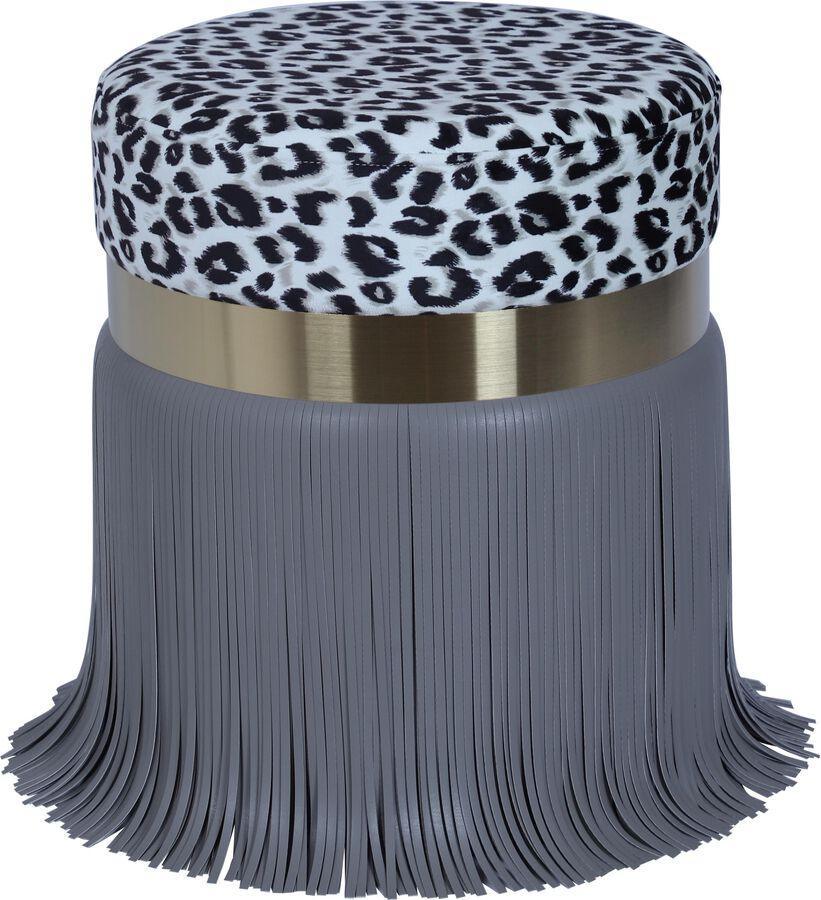 Tov Furniture Ottomans & Stools - Ajani Upholstered Ottoman in Grey