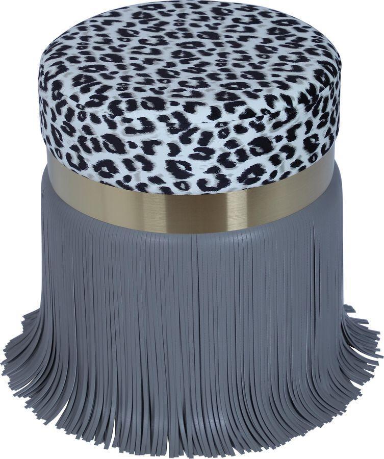 Tov Furniture Ottomans & Stools - Ajani Upholstered Ottoman in Grey