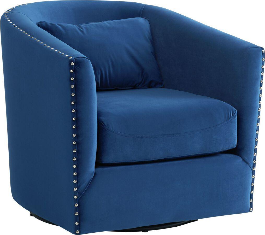 Elements Accent Chairs - Alba Swivel Chair Navy