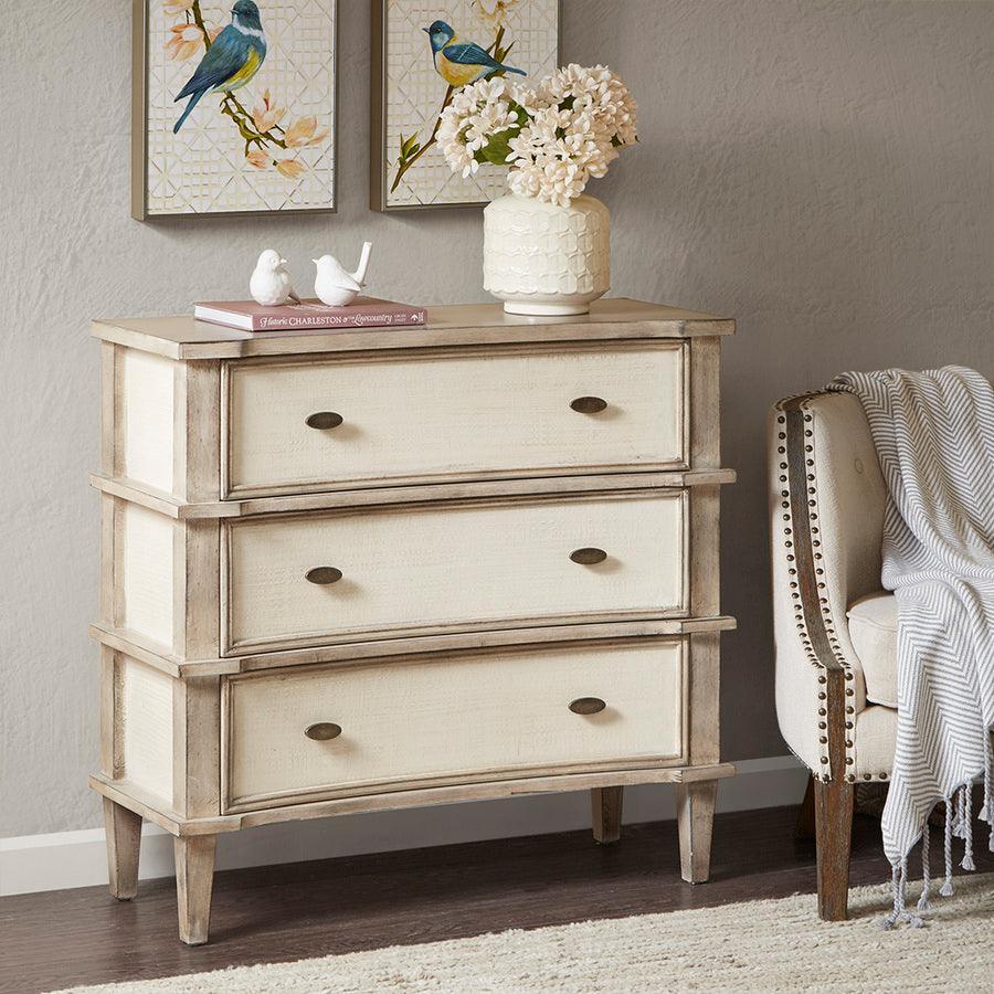 Olliix.com Chest of Drawers - Alcott 3 Drawer Chest Natural & Cream