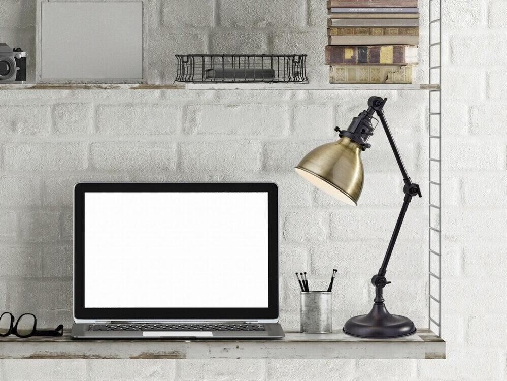 Adesso Desk Lamps - Alden Desk Lamp Antique Bronze & Brass