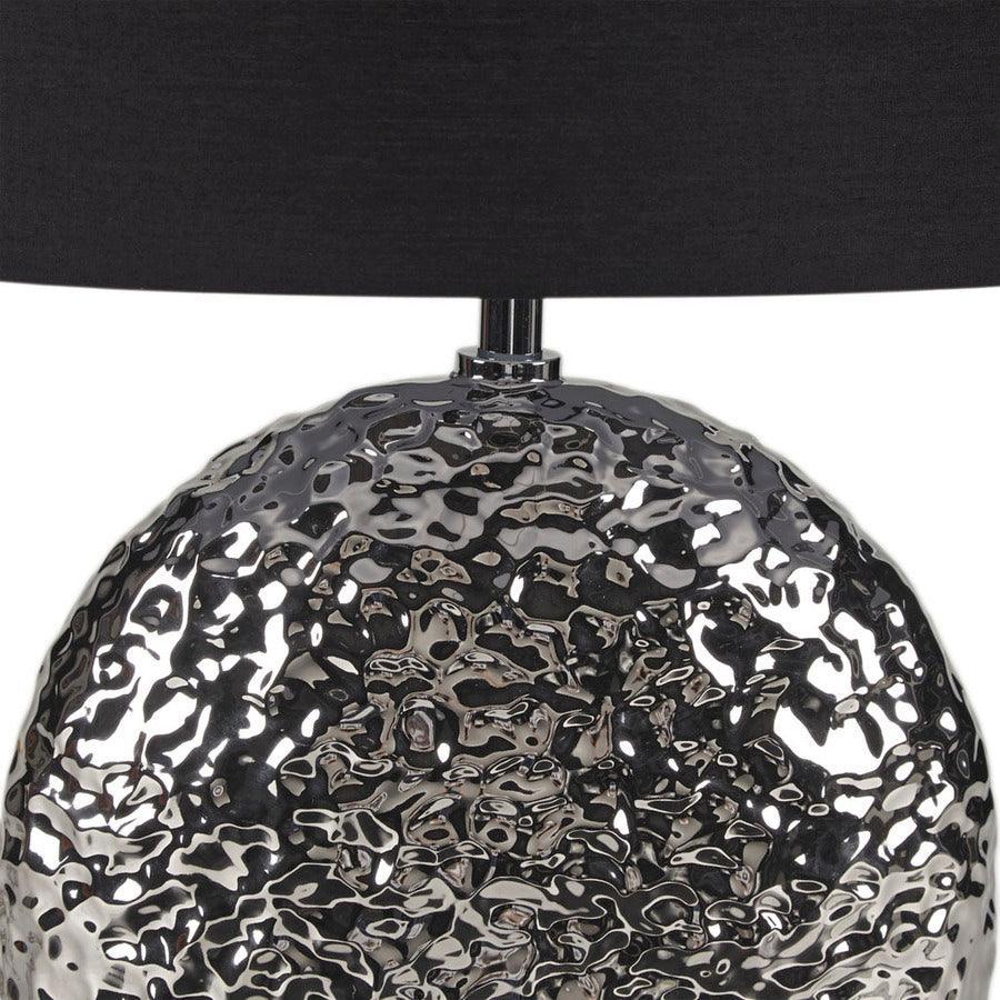 Olliix.com Table Lamps - Alessio Ceramic Table Lamp Silver