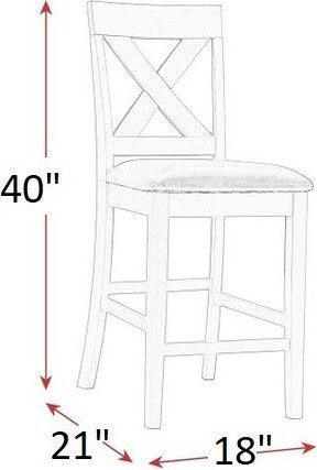 Elements Dining Sets - Alexa Counter Height Dining Set For 6 Gray