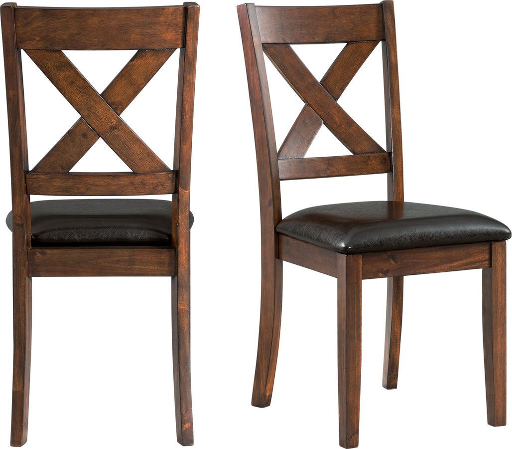 Elements Dining Chairs - Alexa Standard Height Side Chair Set in Cherry Espresso