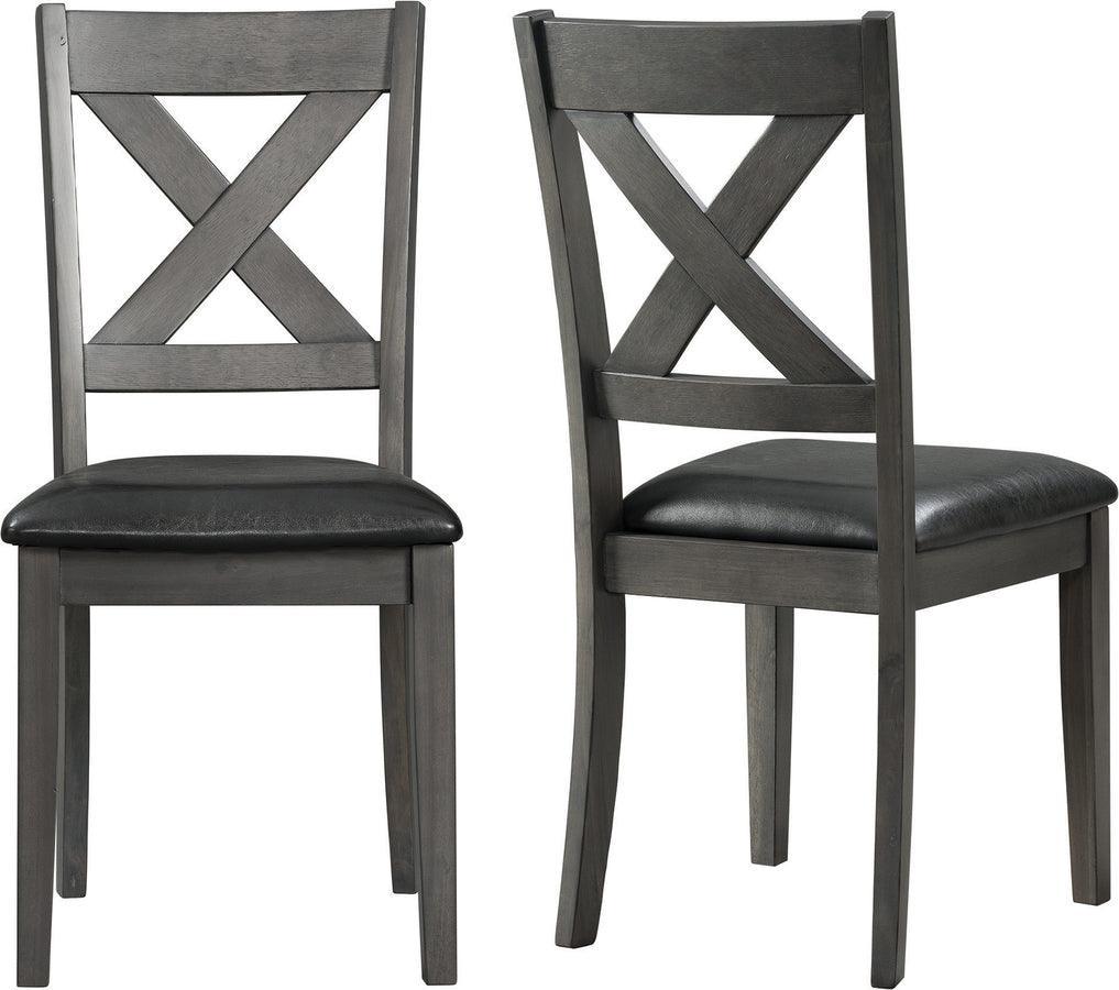 Elements Dining Chairs - Alexa Standard Height Side Chair Set In Gray