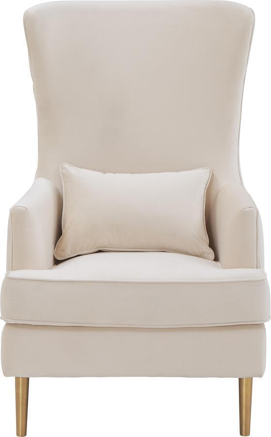 Tov Furniture Accent Chairs - Alina Cream Tall Tufted Back Chair