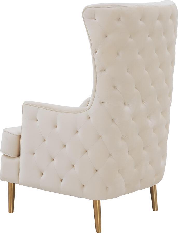 Tov Furniture Accent Chairs - Alina Cream Tall Tufted Back Chair